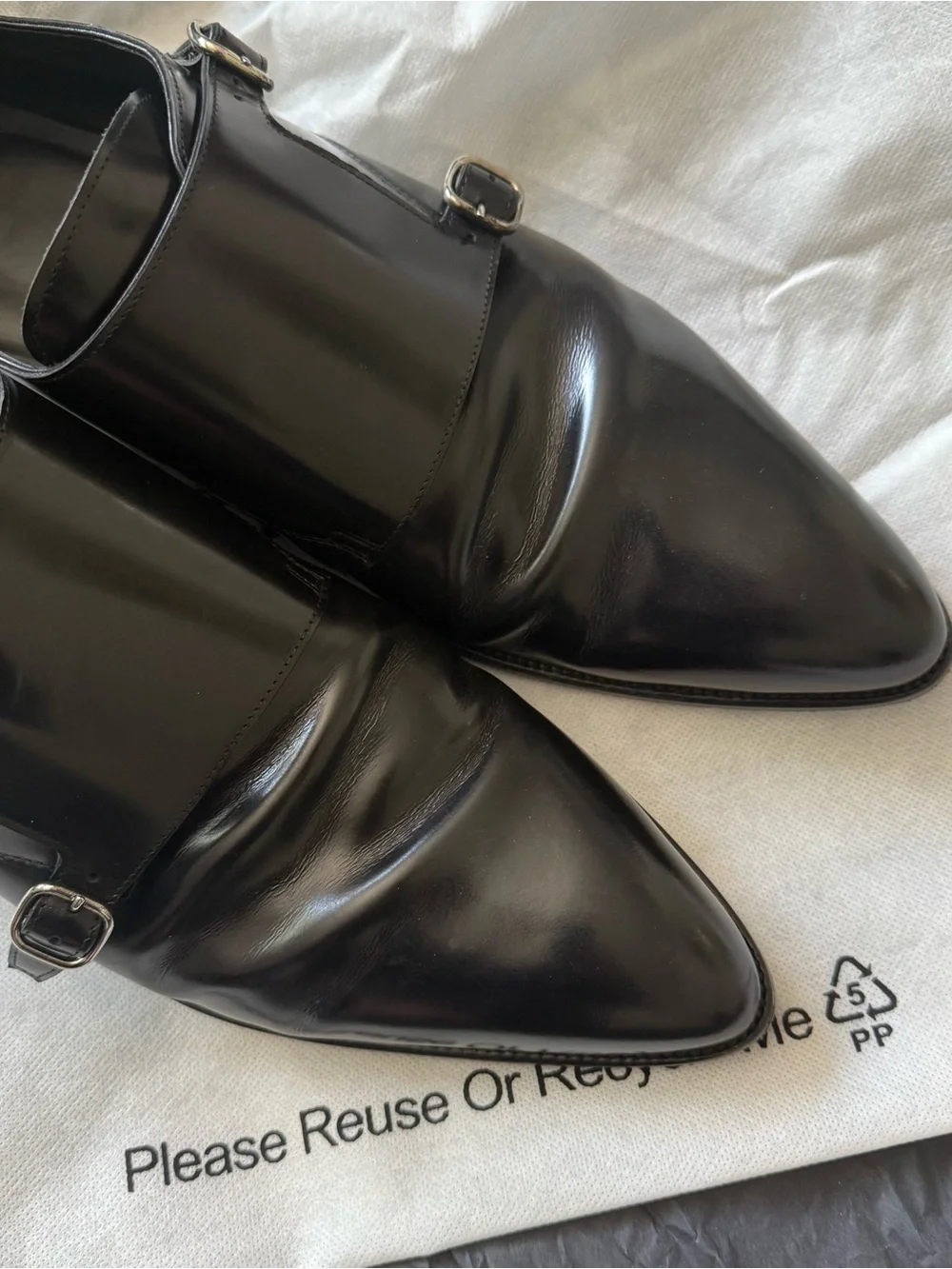 Saint Laurent Leather Monk Straps Size 46 (US 13)